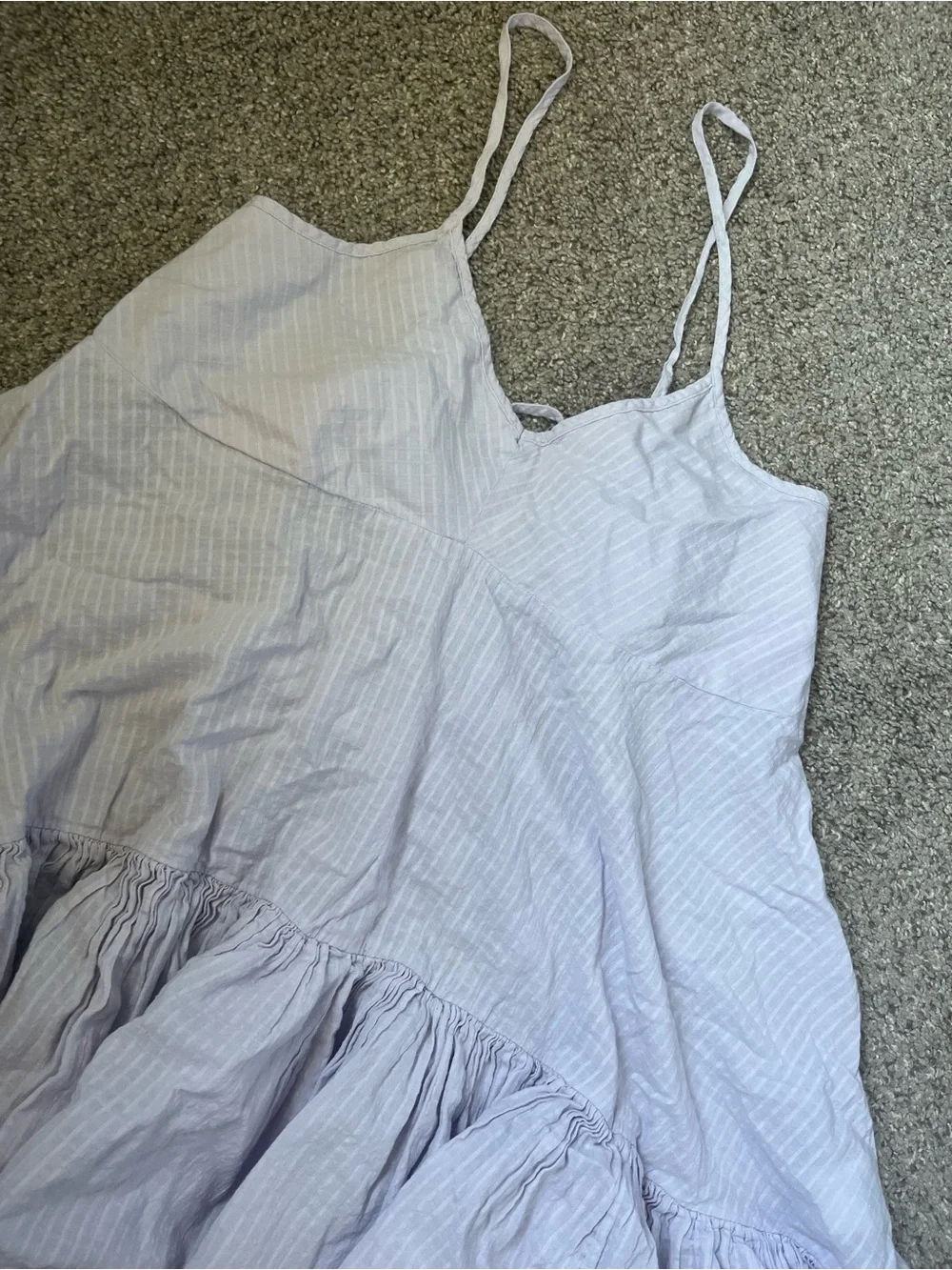 J. Crew Soft Gauze 100% Cotton Tiered Purple Beach Dress Size M